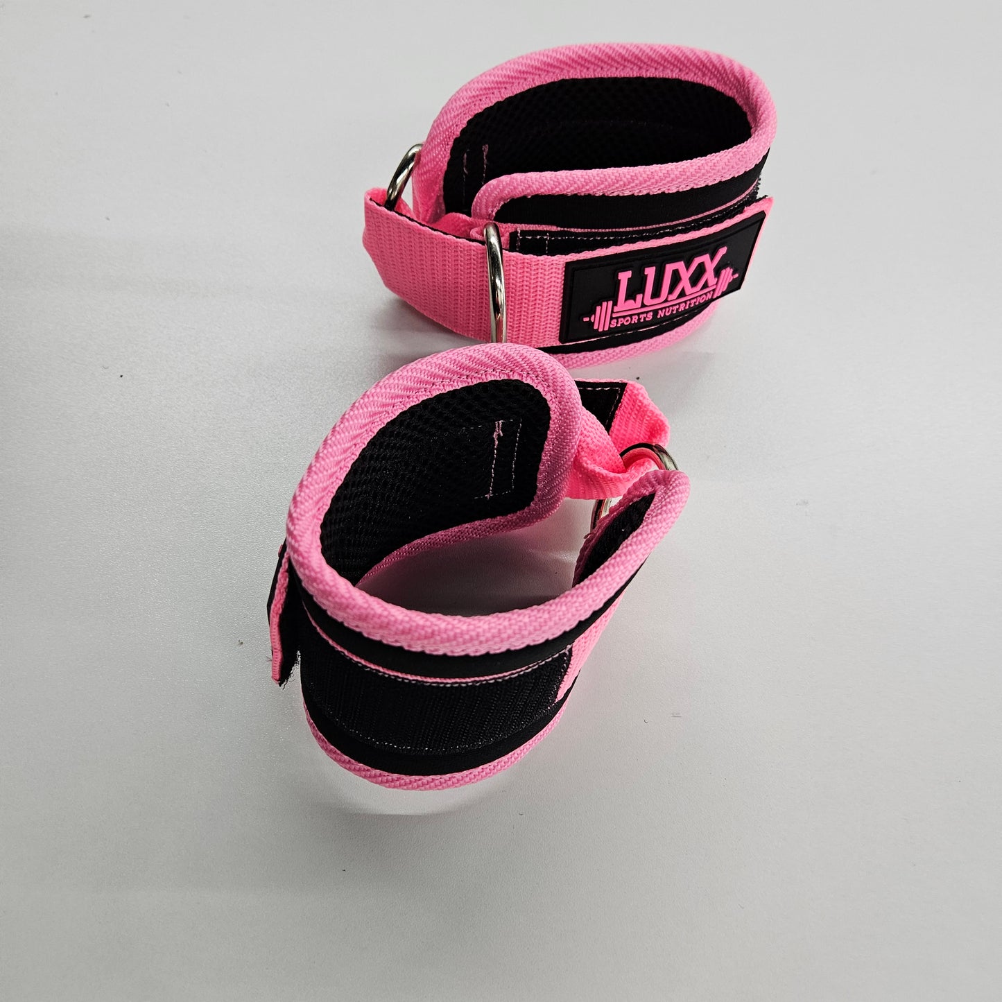 Luxx Pink Ankle Straps for Cable Machine Attachments | Gym Ankle Brace for Kickbacks, Glute Workouts, Leg Extensions, Weight Attachment, Curls, Hip Abductors Exercise for Men Women