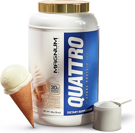 Magnum Nutraceuticals Quattro - Vanilla ,2lb - May Support Muscle Growth & Recovery