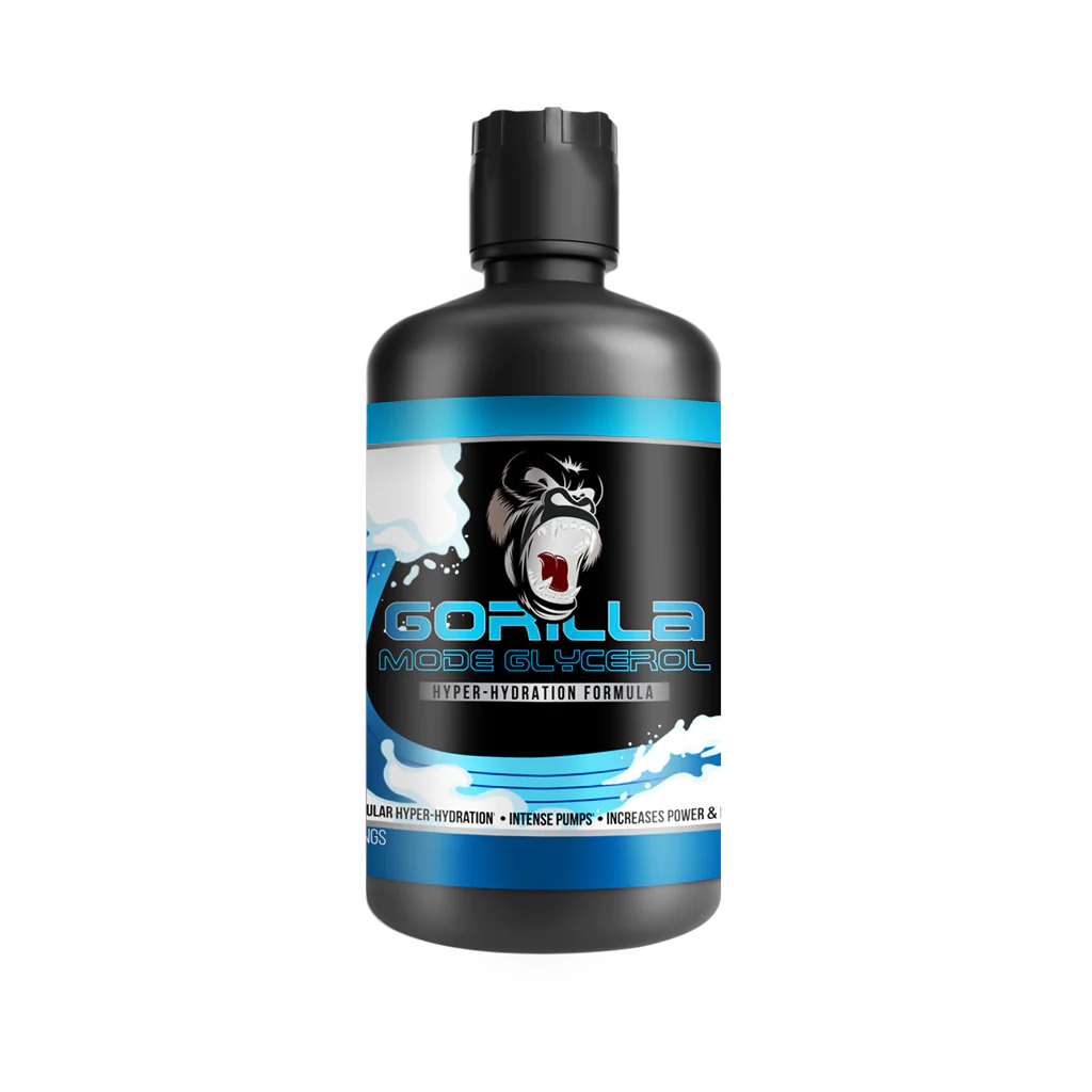 Gorilla Mode Liquid Glycerol Pre-Workout - Hydrating Pre-Workout Formula for Intense Pumps · Intramuscular Hyper-Hydration · Increased Power & Endurance / 33 FL OZ (Unflavored)