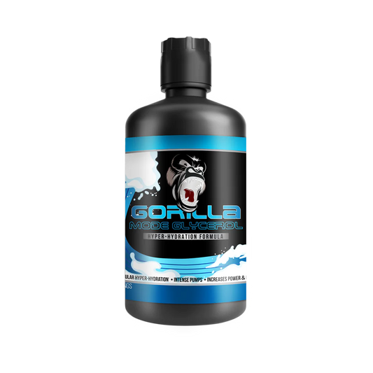 Gorilla Mode Liquid Glycerol Pre-Workout - Hydrating Pre-Workout Formula for Intense Pumps · Intramuscular Hyper-Hydration · Increased Power & Endurance / 33 FL OZ (Unflavored)