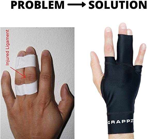 Grappz Finger Tape Alternative Splint Athletic Gloves For BJJ / All Sports - Middle Finger